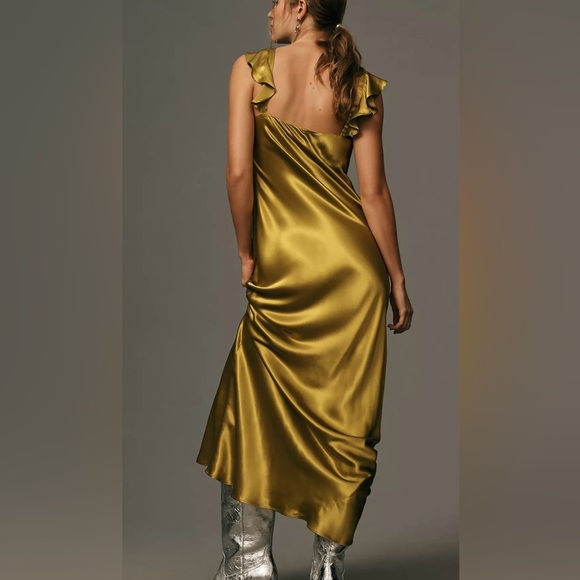 Anthropologie | Flutter-Sleeve Square-Neck Maxi Dress - Picture 4 of 10